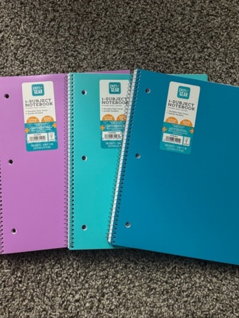 Colorful Spiral PEN+GEAR NEON BLUE 1 SUBJECT 100 SHEETS NOTEBOOK